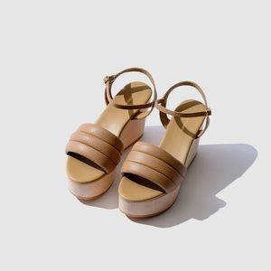 BEATRICE VALENZUELA Wedge Sandals  leather size 7